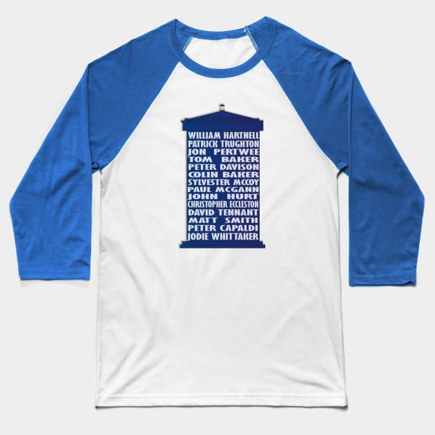 TARDIS - The Name of the Doctor - Doctor Who T-Shirt Baseball T-Shirt by SOwenDesign
